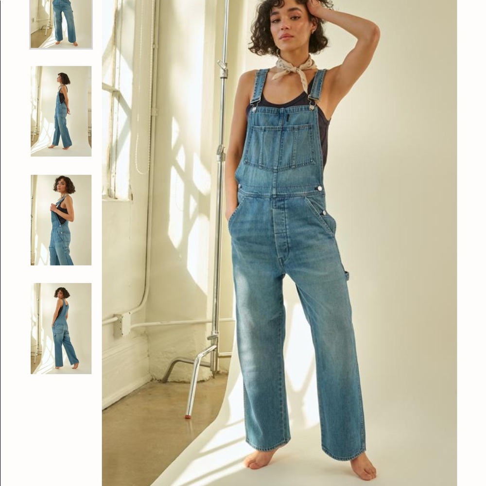AMO Light Blue Denim Overalls Jumpsuit